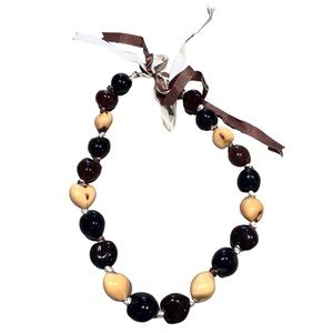 Wooden Heart Bead Necklace